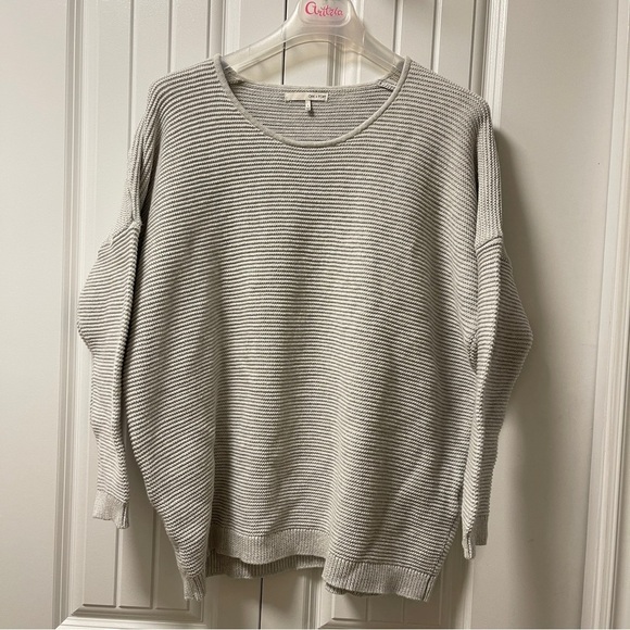 OAK + FORT Ribbed Knit Sweater Grey - Size S - Picture 4 of 11